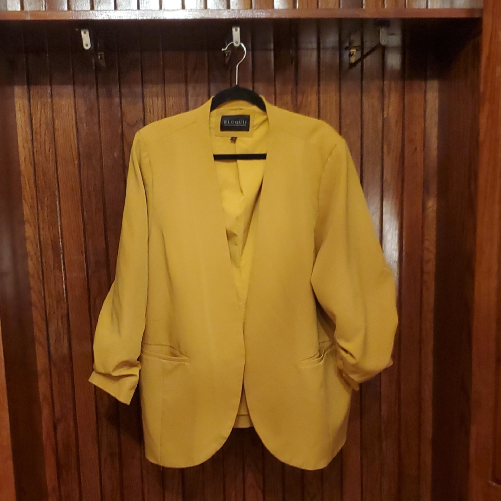 ELOQUII SIZE 28 Mustard Blazer
